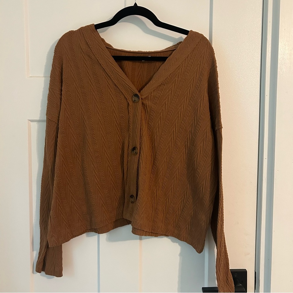 Maurices Brown Knit Cardigan Sweater